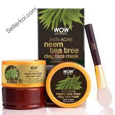 Wow Skin Science Anti Acne Neem and Tea Tree clay Face Mask (200ml)